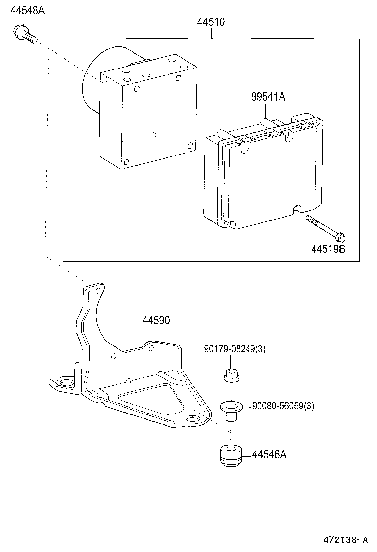 44546-0C010 CUSHION, BRAKE ACTUATOR BOLT product image