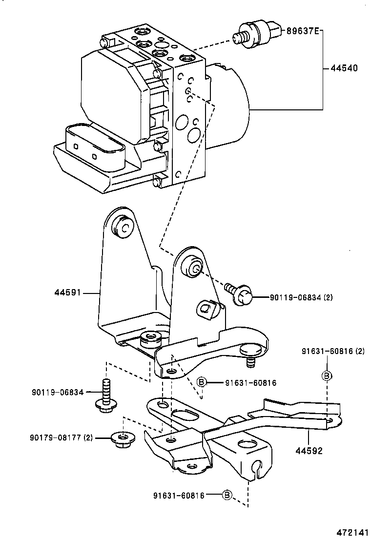 44050-05020 ACTUATOR ASSY, BRAKE product image