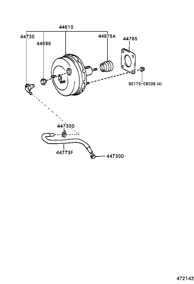 44610-05041 BOOSTER ASSY, BRAKE product image
