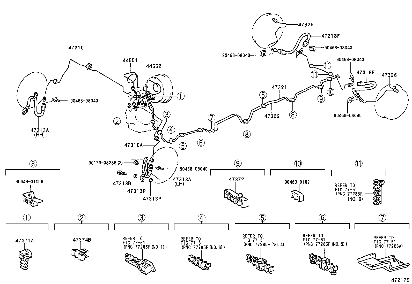 44546-08010 CUSHION, BRAKE ACTUATOR BOLT product image