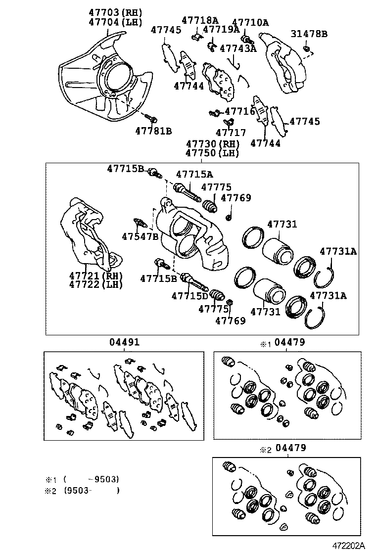 04465-30120 PAD KIT, DISC BRAKE, FRONT product image