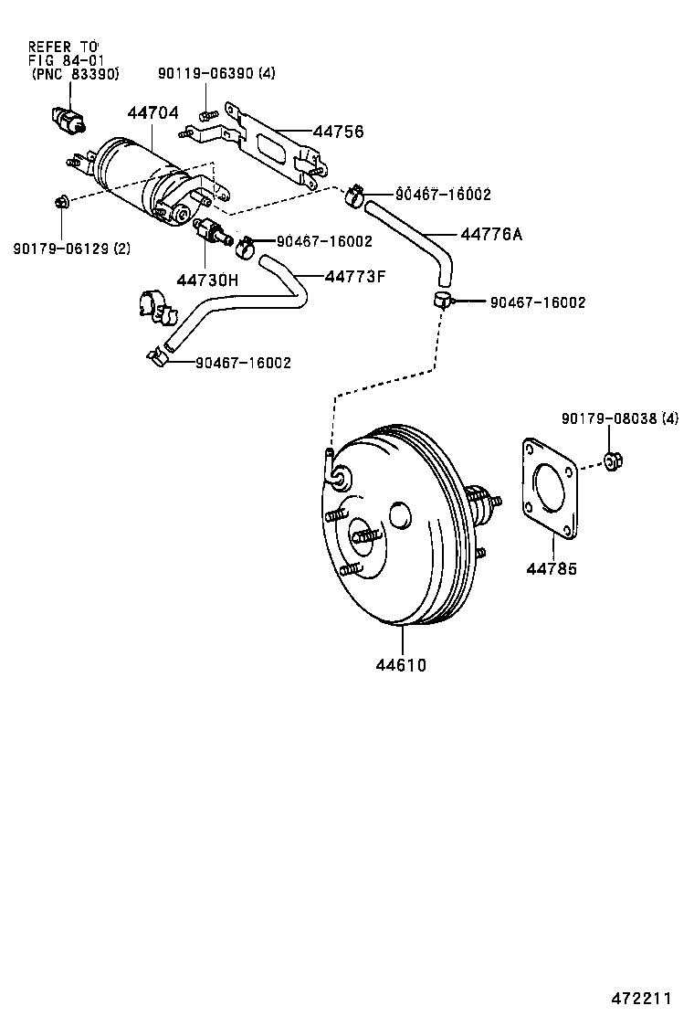 44610-02090 BOOSTER ASSY, BRAKE product image