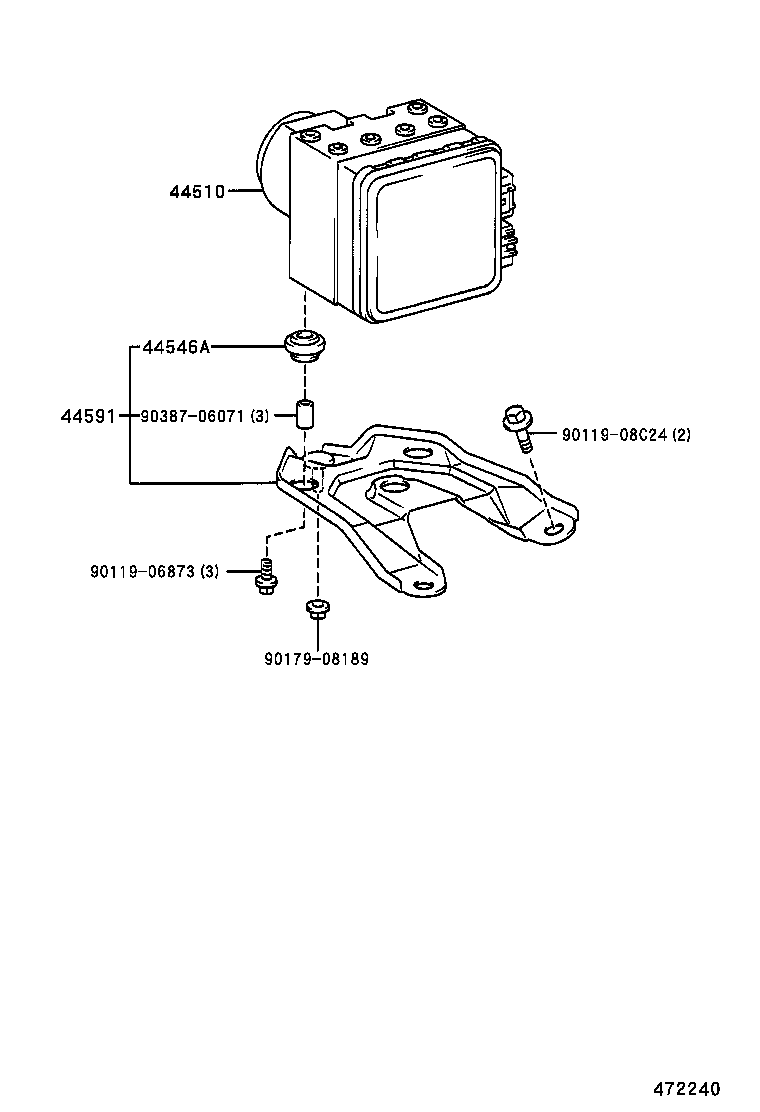 44546-04010 CUSHION, BRAKE ACTUATOR BOLT product image