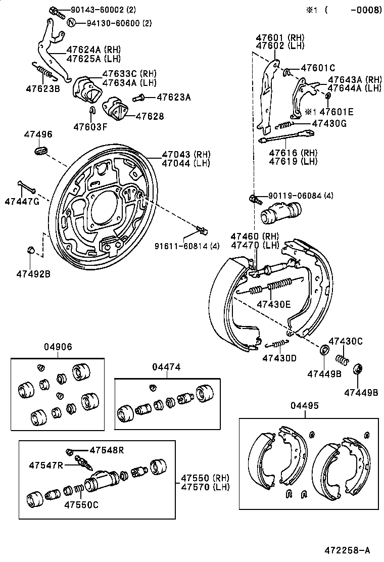 04474-35090 CYLINDER KIT, REAR WHEEL product image