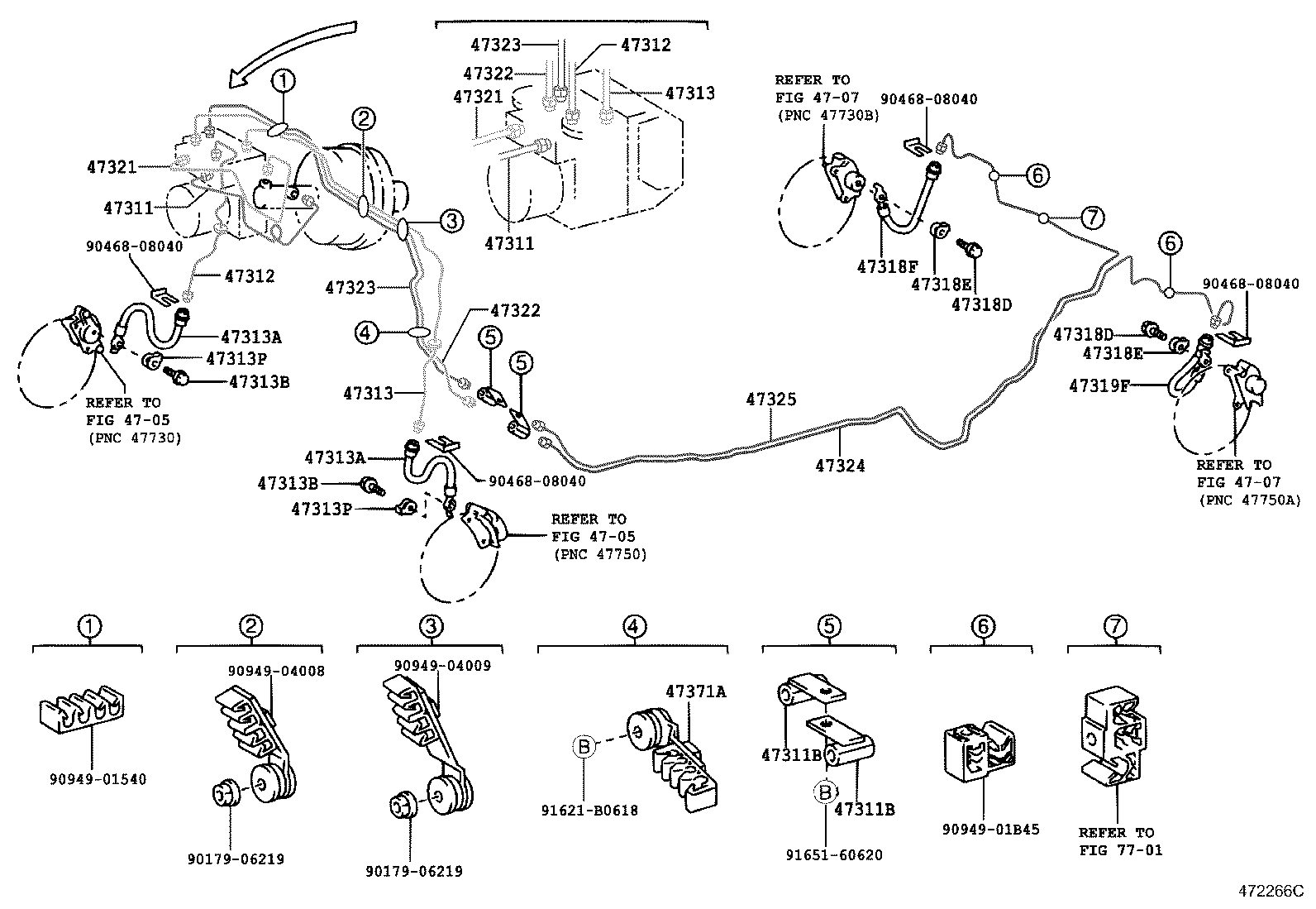 47321-22390 TUBE, REAR BRAKE, NO.1 product image