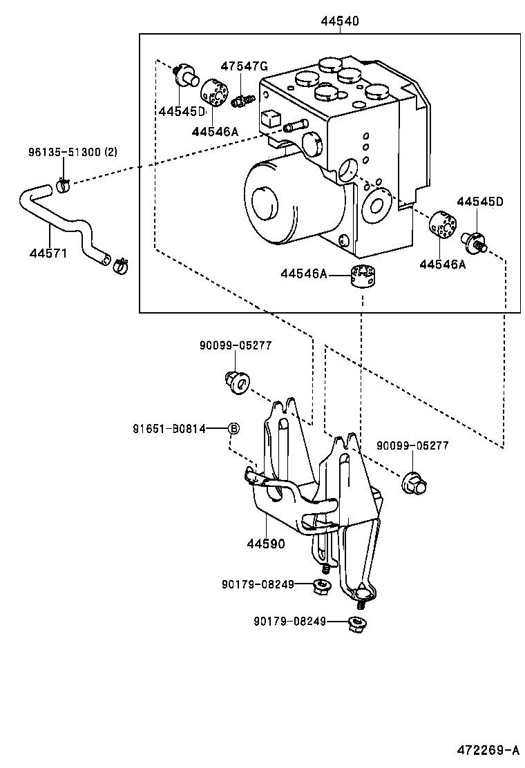 47321-22390 TUBE, REAR BRAKE, NO.1 product image