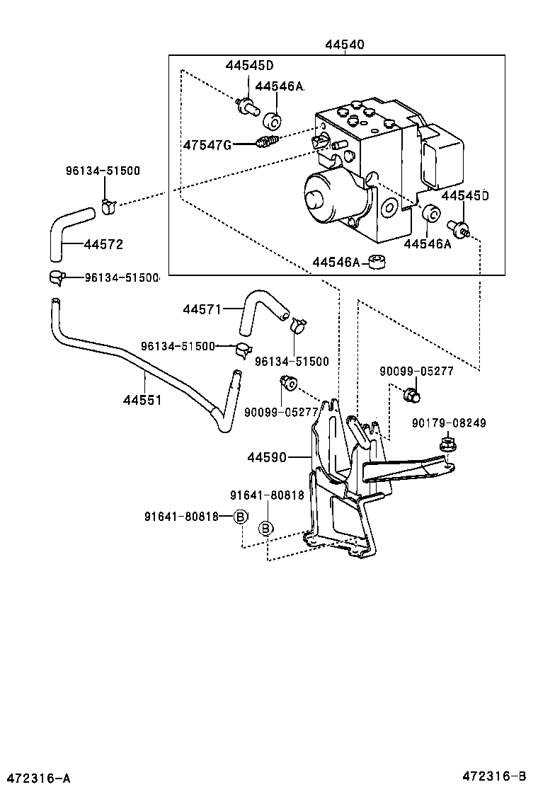 44590-48050 BRACKET ASSY, BRAKE ACTUATOR product image