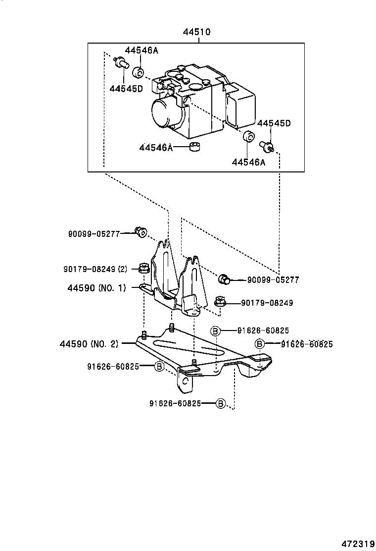 44590-48060 BRACKET ASSY, BRAKE ACTUATOR product image