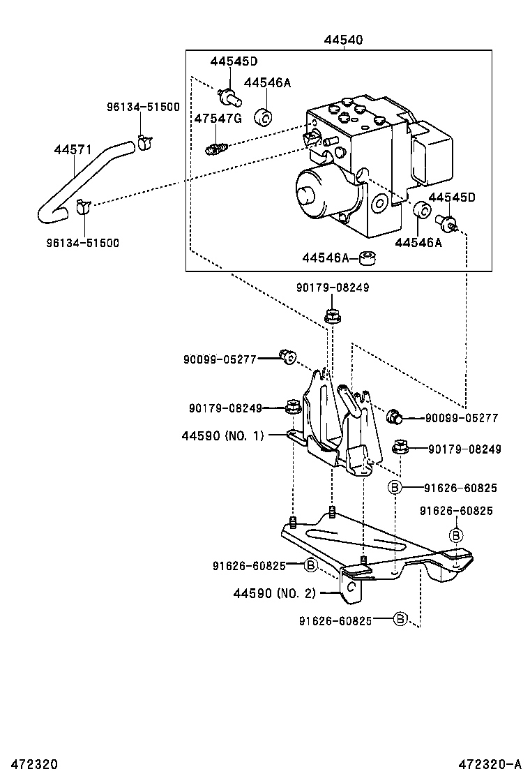 44590-48060 BRACKET ASSY, BRAKE ACTUATOR product image