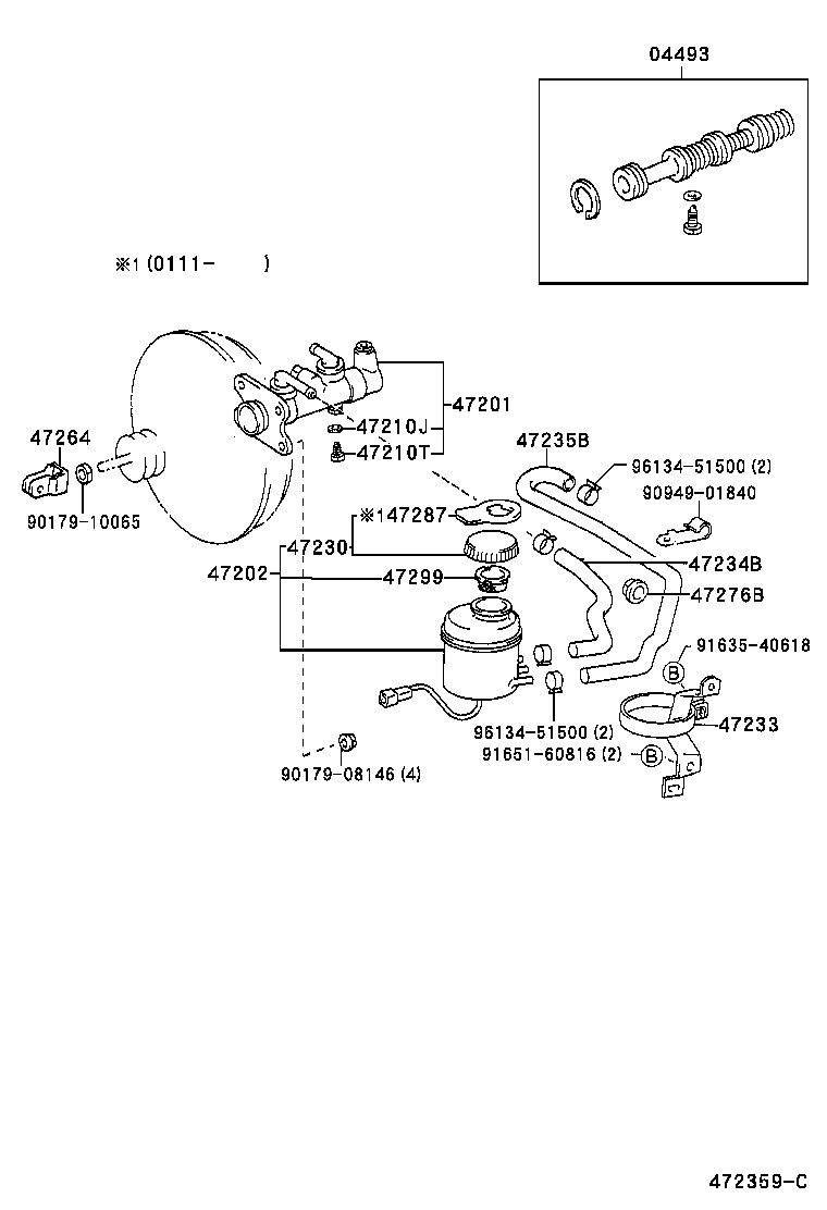 47233-0S010 BRACKET, RESERVOIR product image