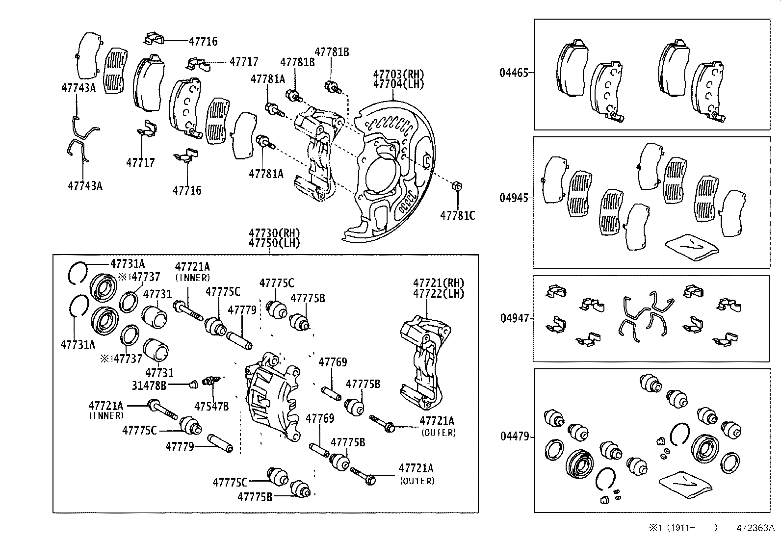 47704-36070 COVER SUB-ASSY, DISC BRAKE DUST, FRONT LH product image