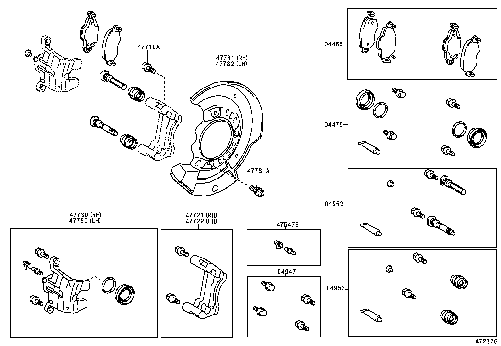 04465-0D040 PAD KIT, DISC BRAKE, FRONT product image