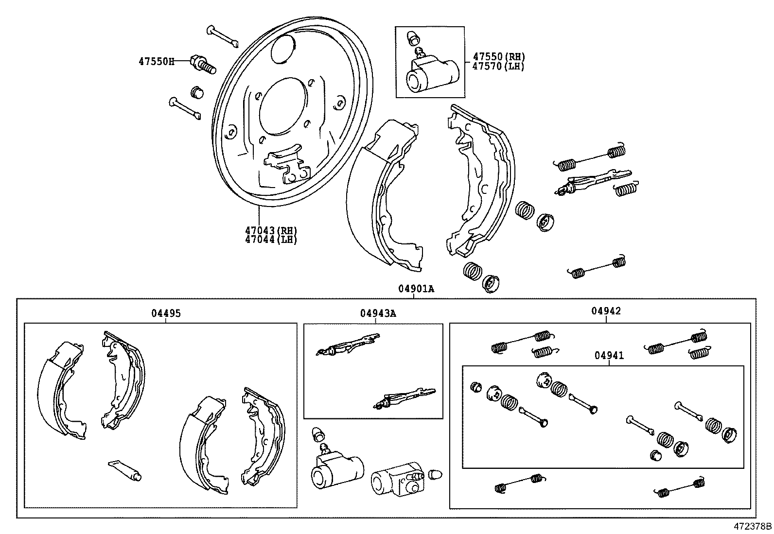 04943-0D010 STRUT KIT, REAR BRAKE product image