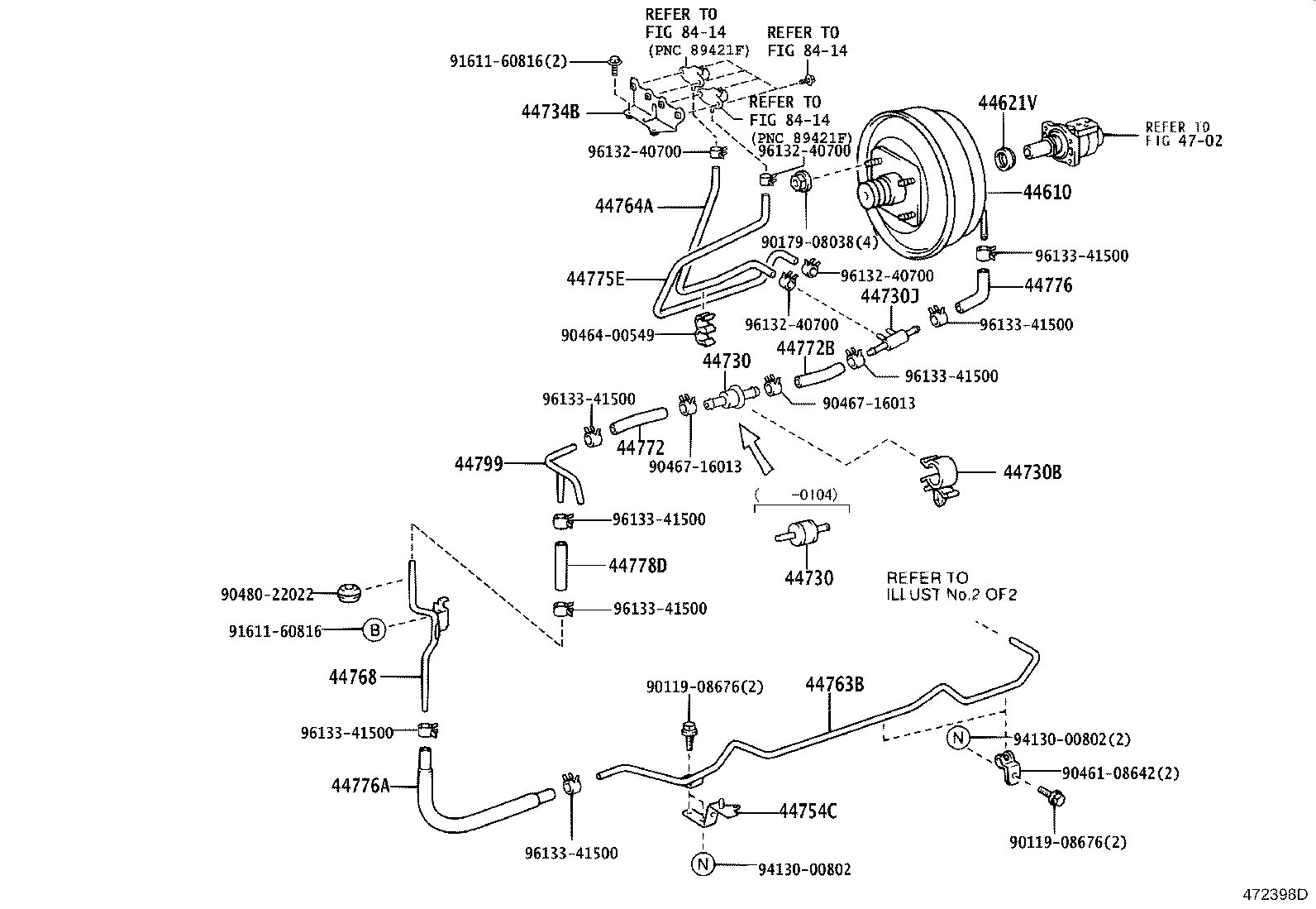 44772-37030 HOSE, CHECK VALVE TO BRAKE BOOSTER product image