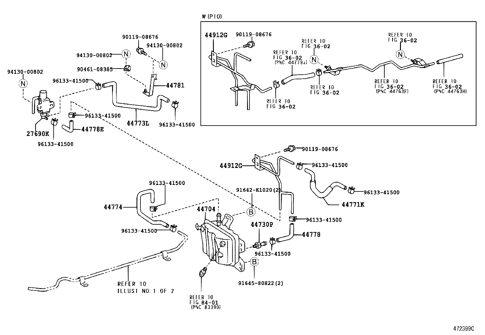 44772-37030 HOSE, CHECK VALVE TO BRAKE BOOSTER product image