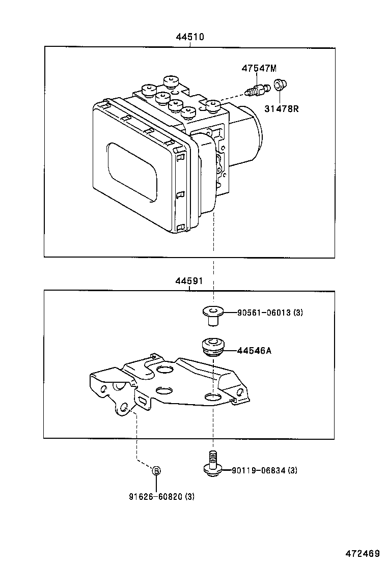 44050-44121 ACTUATOR ASSY, BRAKE product image