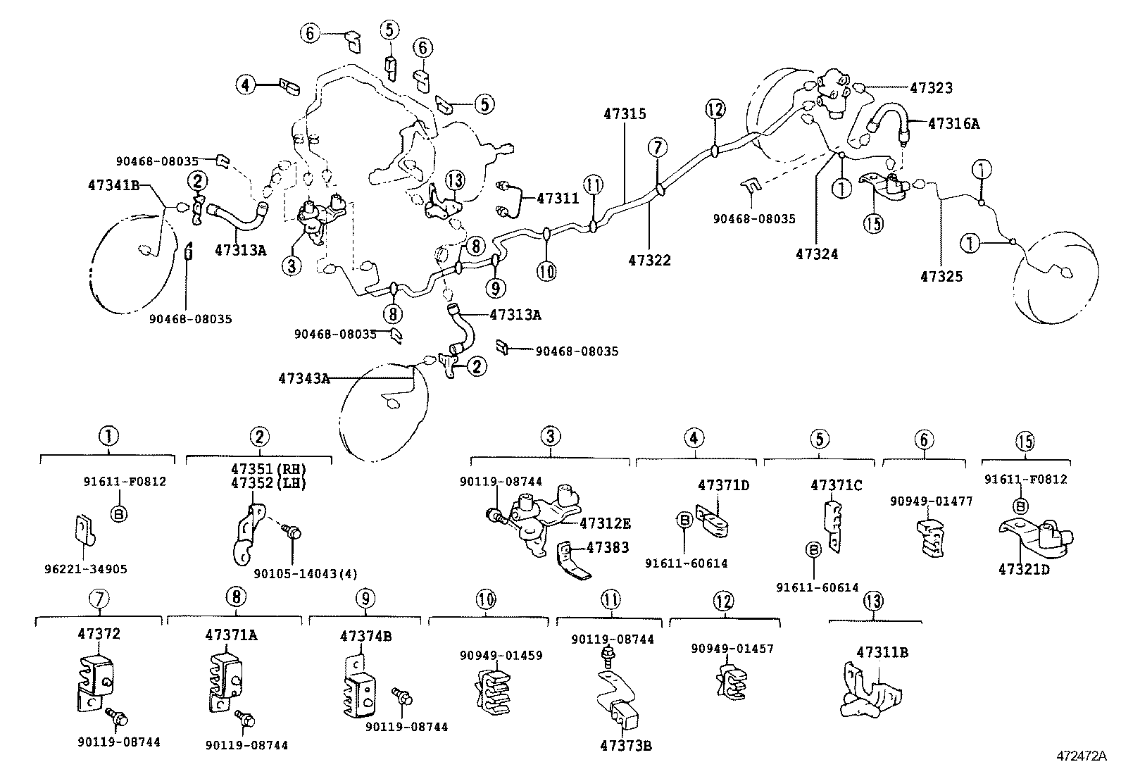 47321-35590 TUBE, REAR BRAKE, NO.1 product image