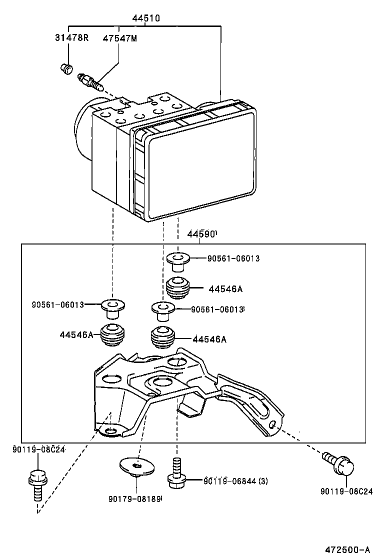 47321-13180 TUBE, REAR BRAKE, NO.1 product image