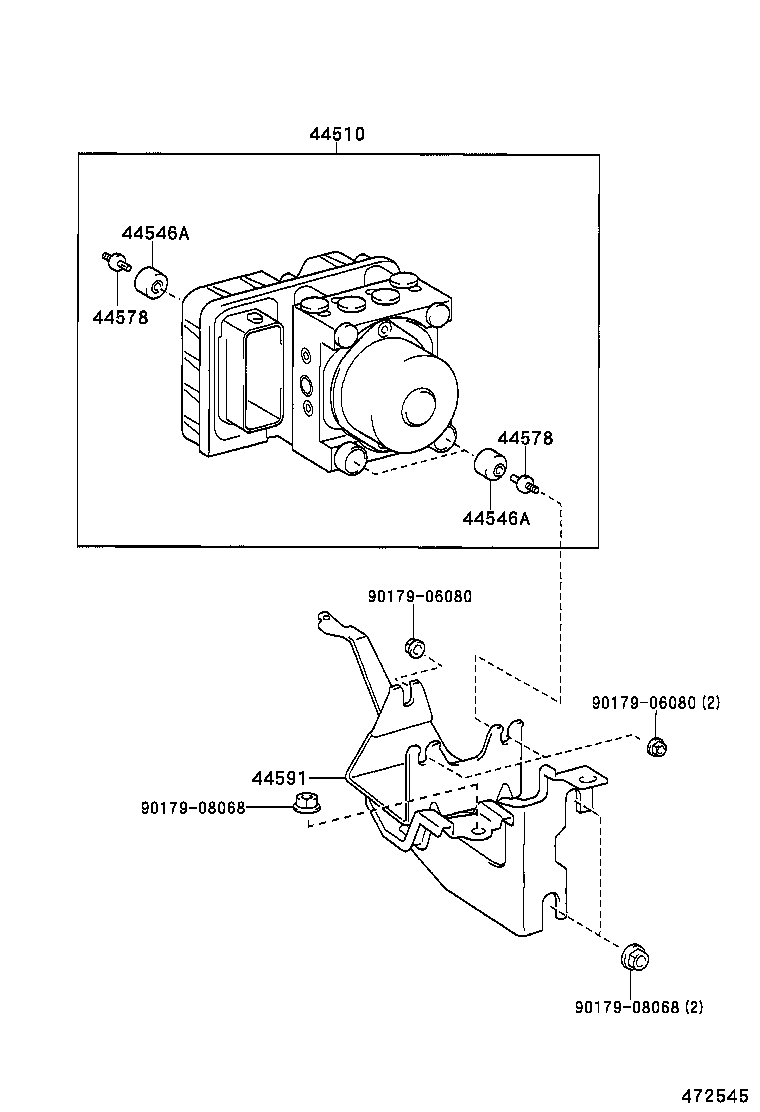 44546-08010 CUSHION, BRAKE ACTUATOR BOLT product image