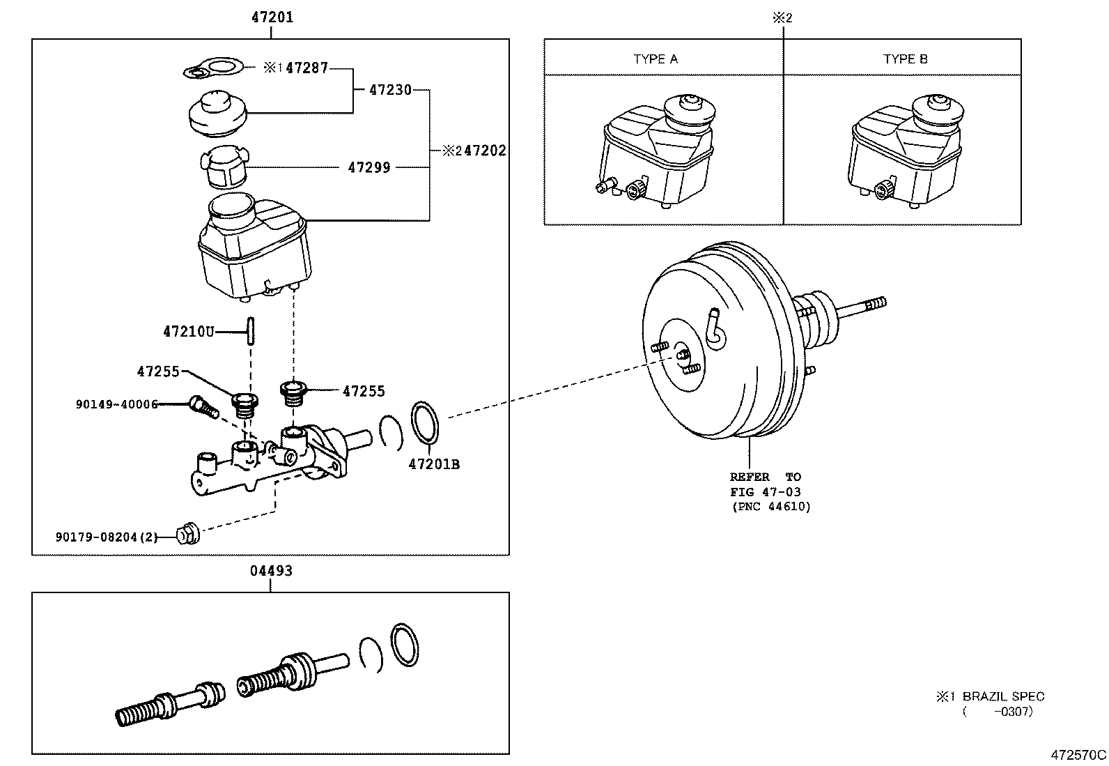 47220-33190 RESERVOIR SUB-ASSY, BRAKE MASTER CYLINDER product image