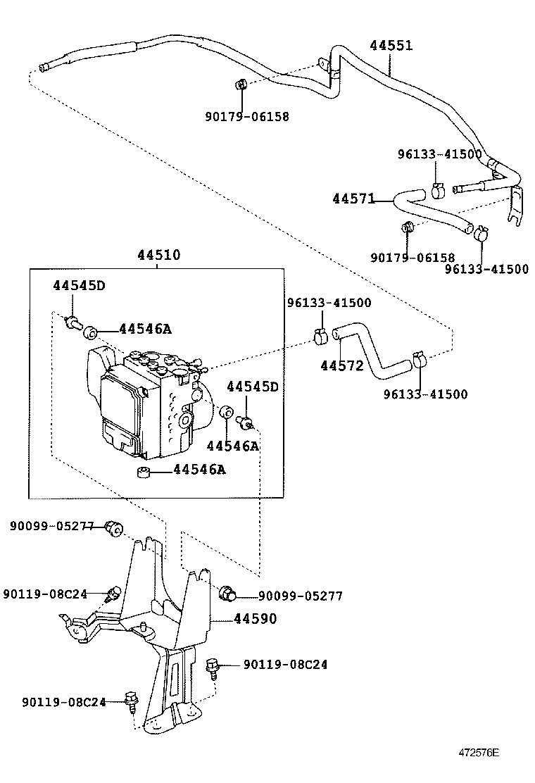 47311-33130 TUBE, FRONT BRAKE, FRAME NO.1 product image