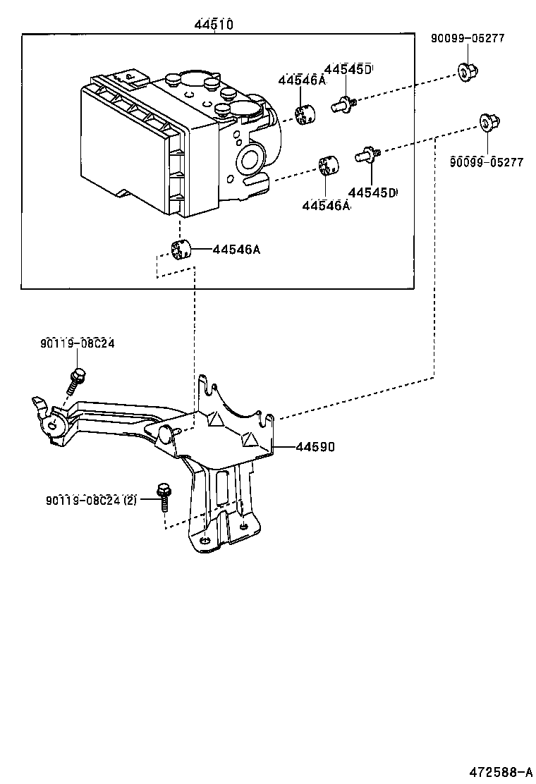 44590-33060 BRACKET ASSY, BRAKE ACTUATOR product image