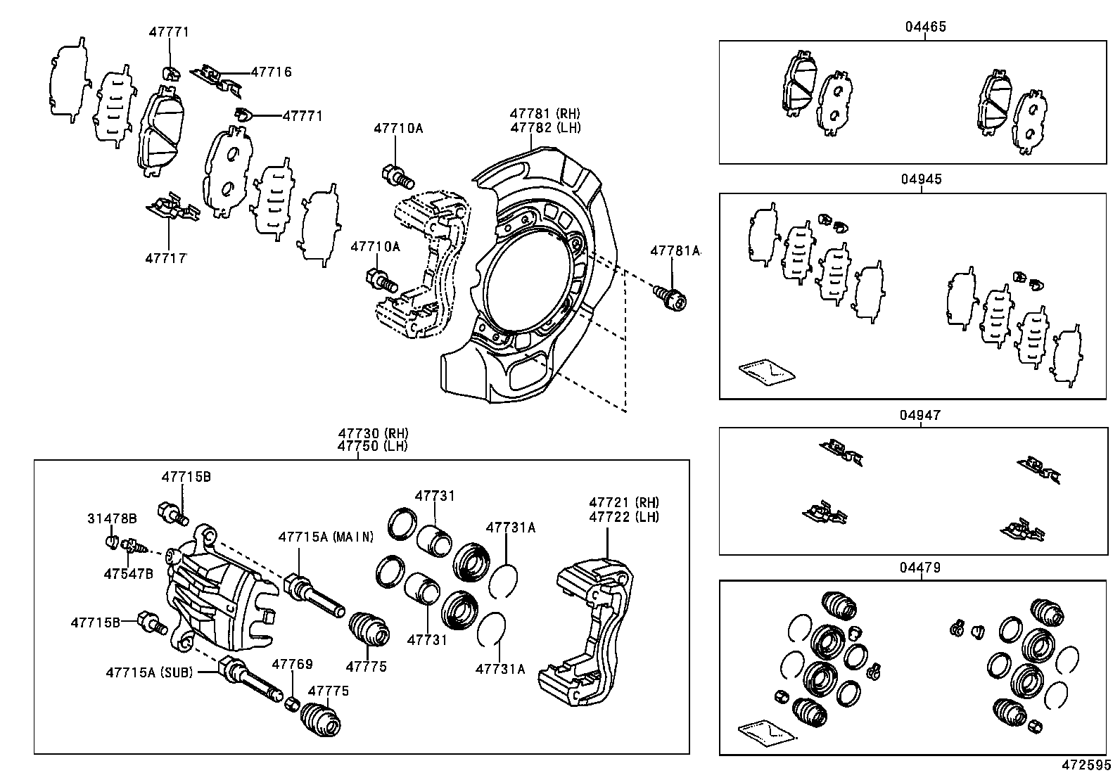 04465-33280 PAD KIT, DISC BRAKE, FRONT product image