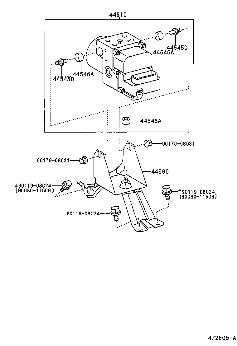 44590-06050 BRACKET ASSY, BRAKE ACTUATOR product image