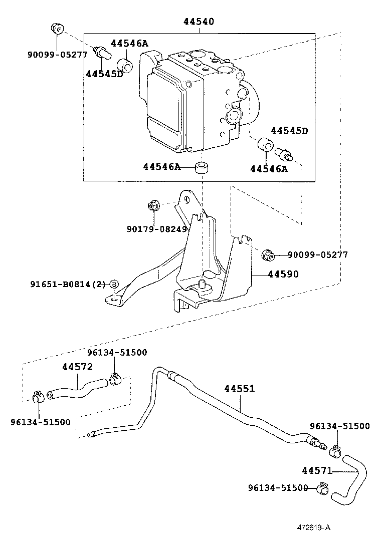 44590-53040 BRACKET ASSY, BRAKE ACTUATOR product image