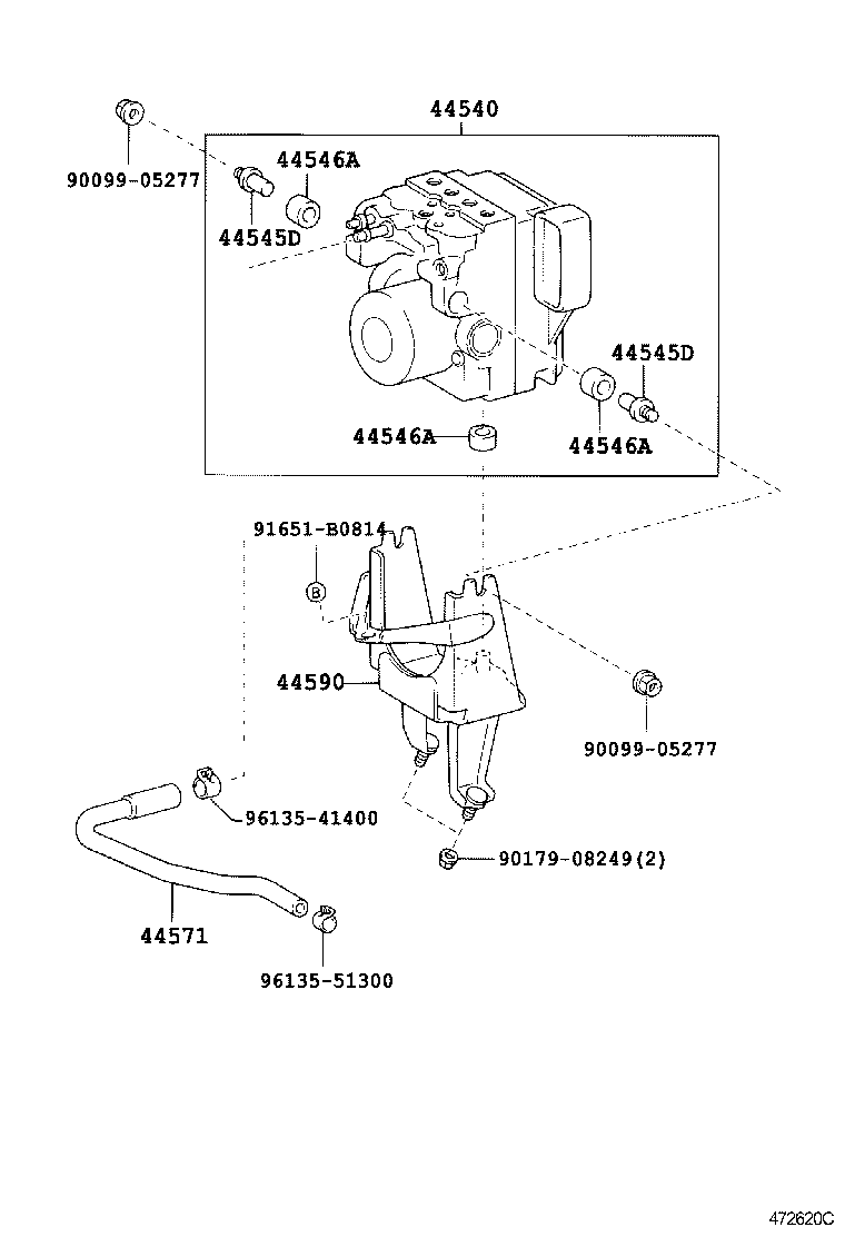 44590-53010 BRACKET ASSY, BRAKE ACTUATOR product image