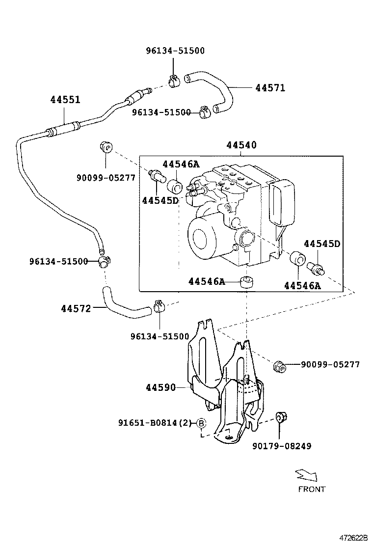 44590-53020 BRACKET ASSY, BRAKE ACTUATOR product image