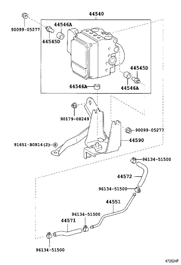 44590-53010 BRACKET ASSY, BRAKE ACTUATOR product image