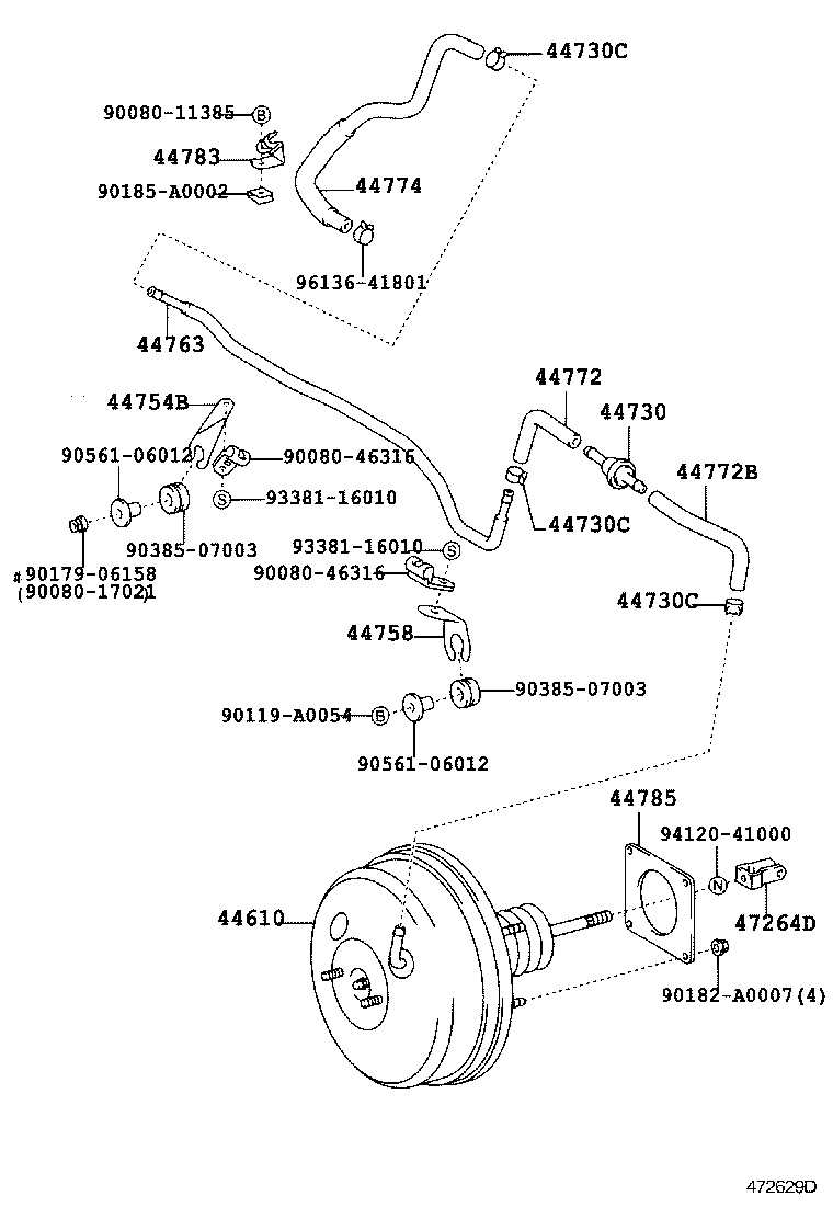 44610-06290 BOOSTER ASSY, BRAKE product image