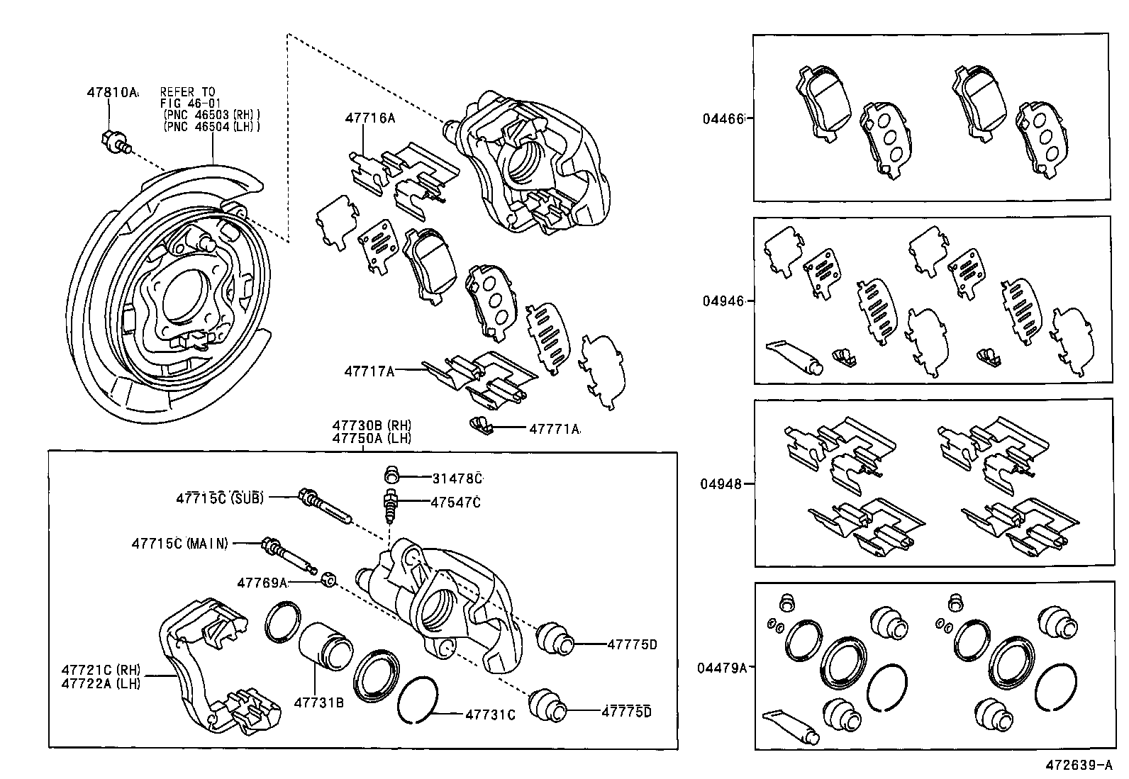 04479-06070 CYLINDER KIT, DISC BRAKE, REAR product image