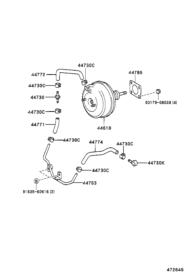 04443-35940 BOOSTER KIT, BRAKE product image