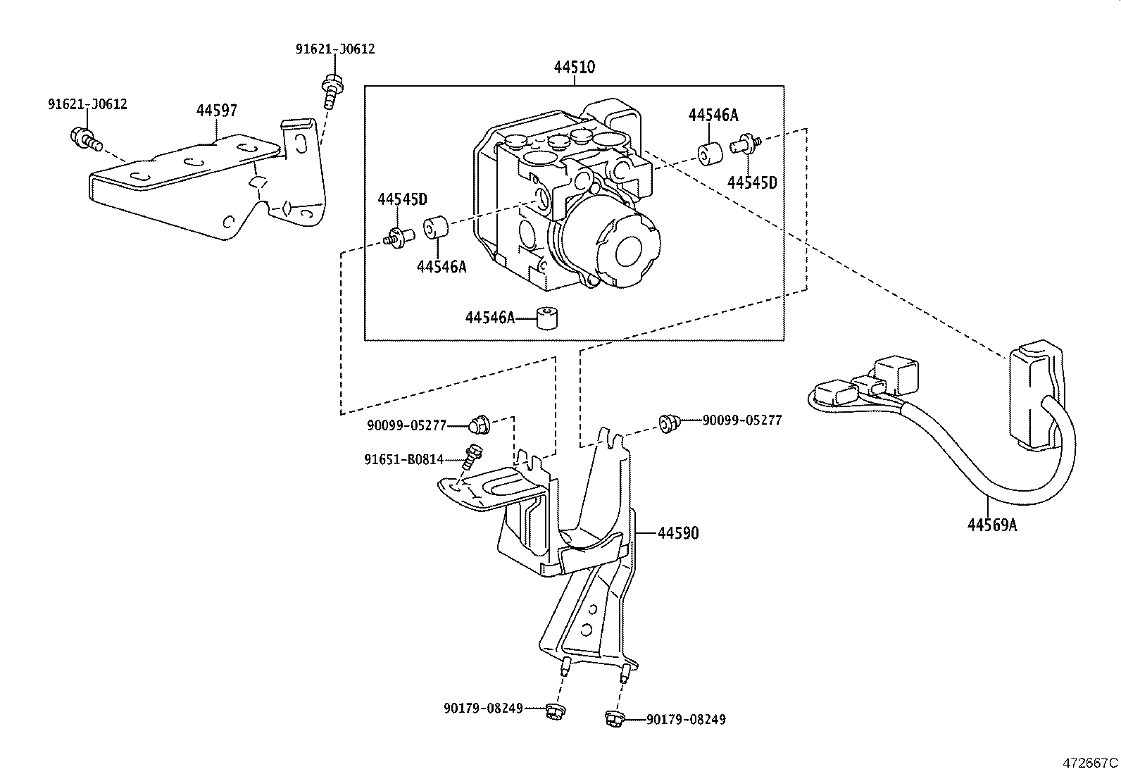44050-43011 ACTUATOR ASSY, BRAKE product image
