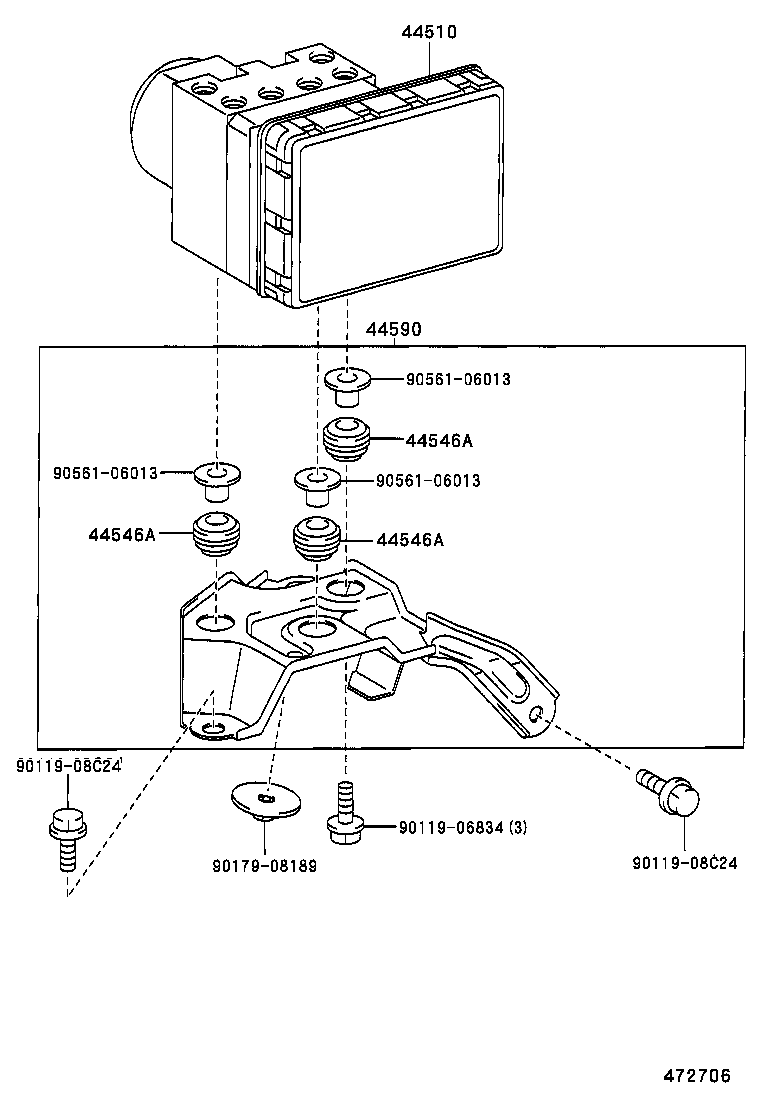 44050-13010 ACTUATOR ASSY, BRAKE product image