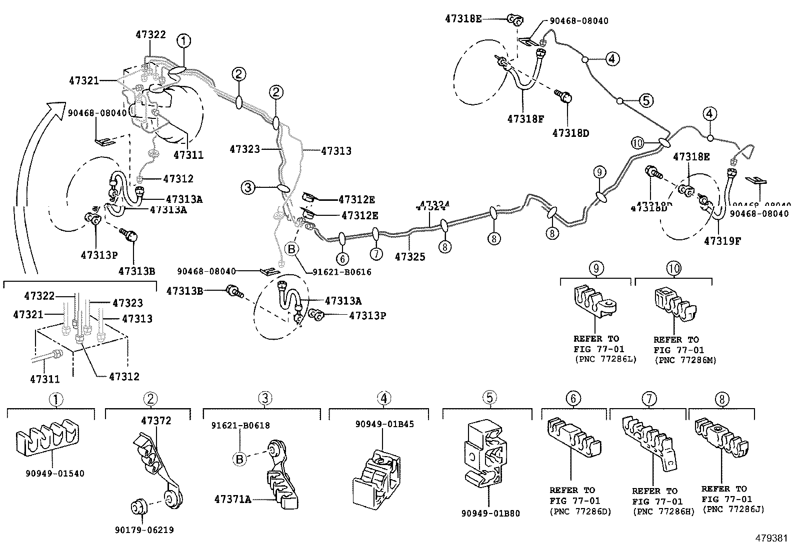47321-30380 TUBE, REAR BRAKE, NO.1 product image