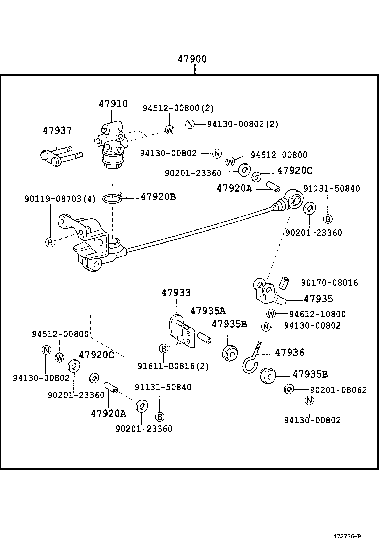 44050-37020 ACTUATOR ASSY, ABS & TRACTION product image