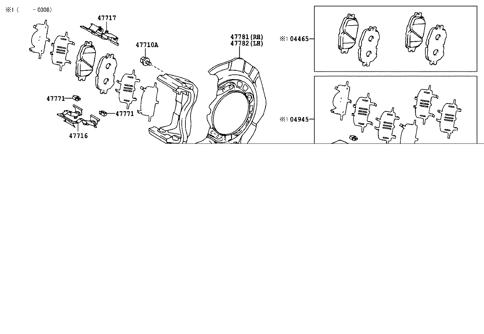 04465-33320 PAD KIT, DISC BRAKE, FRONT product image