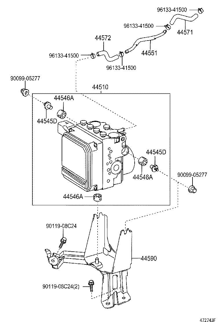 44590-06060 BRACKET ASSY, BRAKE ACTUATOR product image