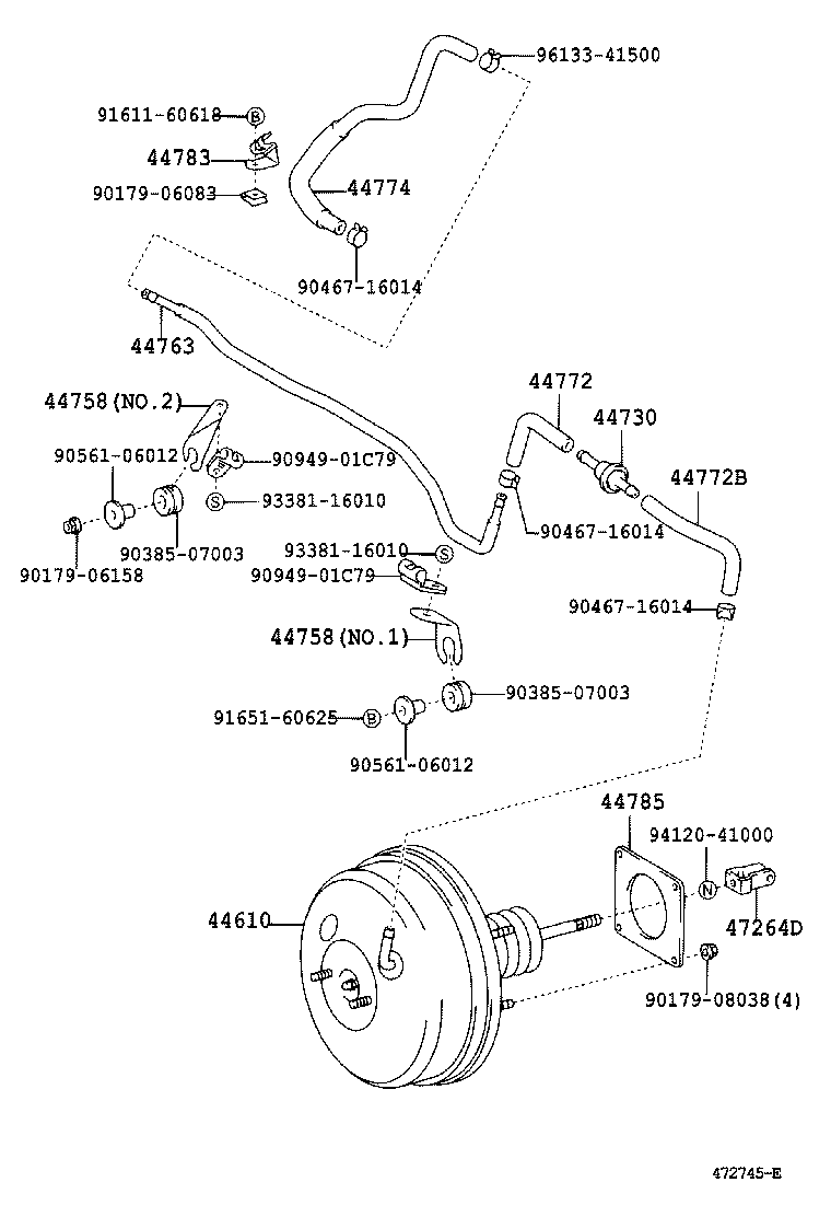 44783-28010 CLAMP, VACUUM HOSE product image