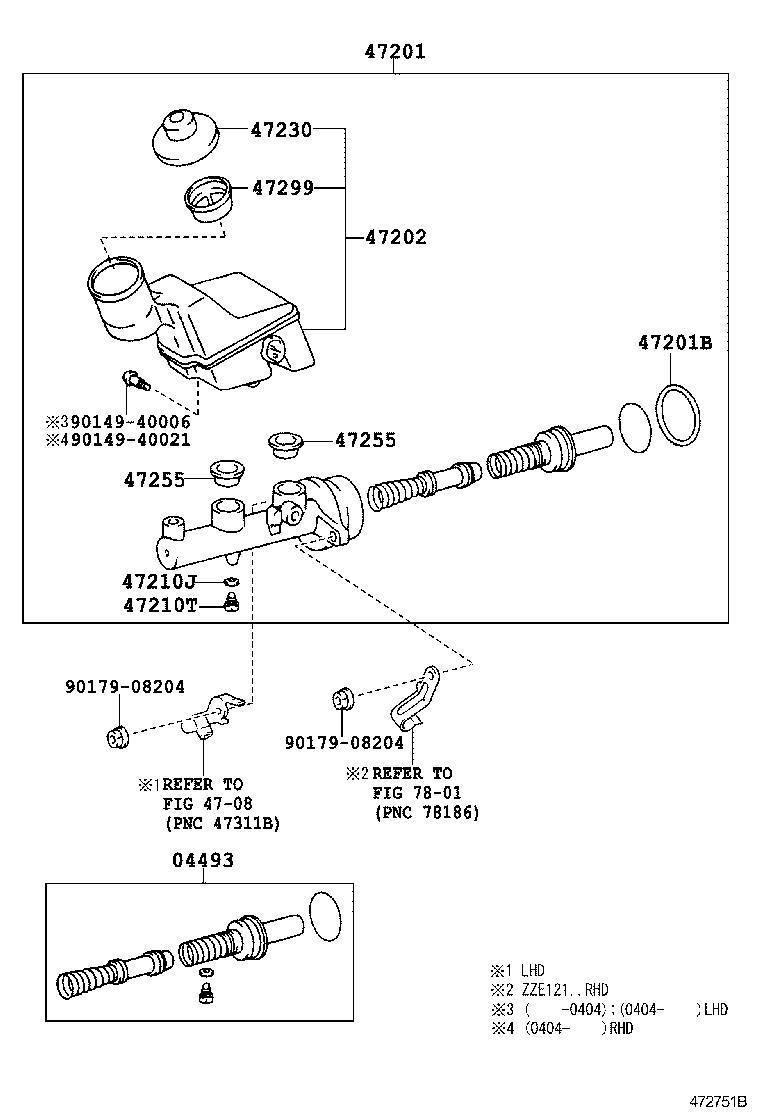 47275-02010 GASKET, BRAKE MASTER CYLINDER product image
