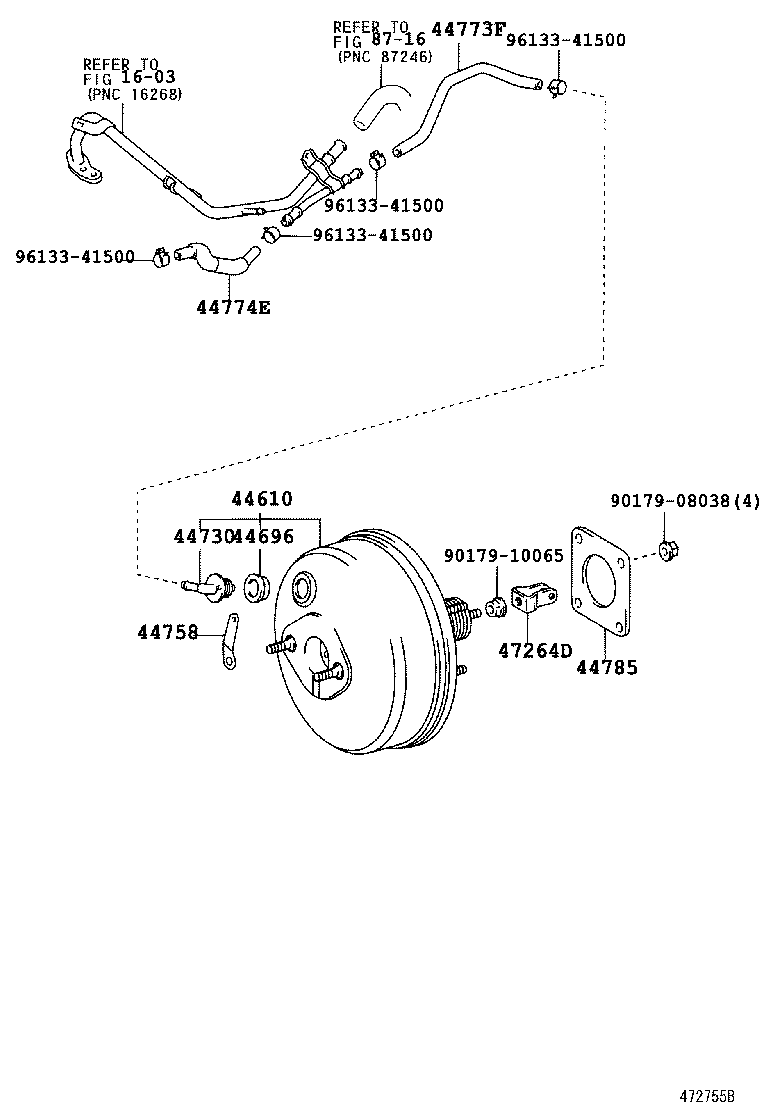47264-63010 CLEVIS, BRAKE MASTER CYLINDER PUSH ROD product image