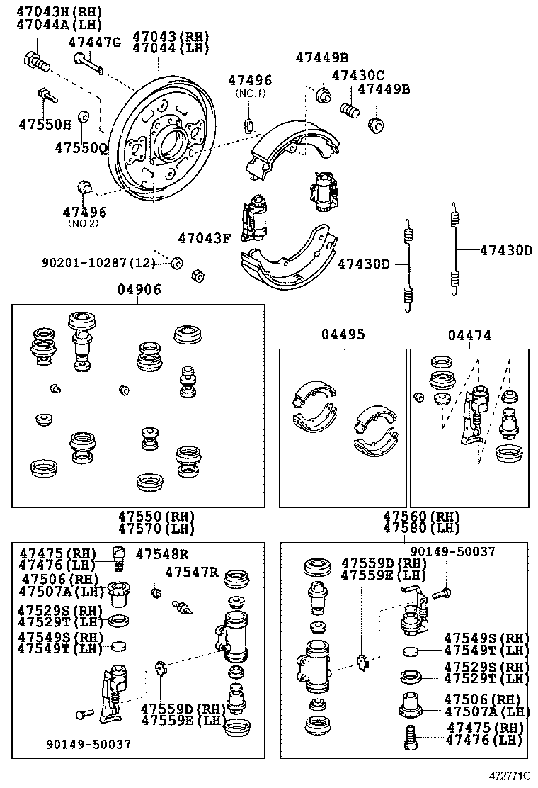 04468-37200 CYLINDER KIT, REAR WHEEL product image