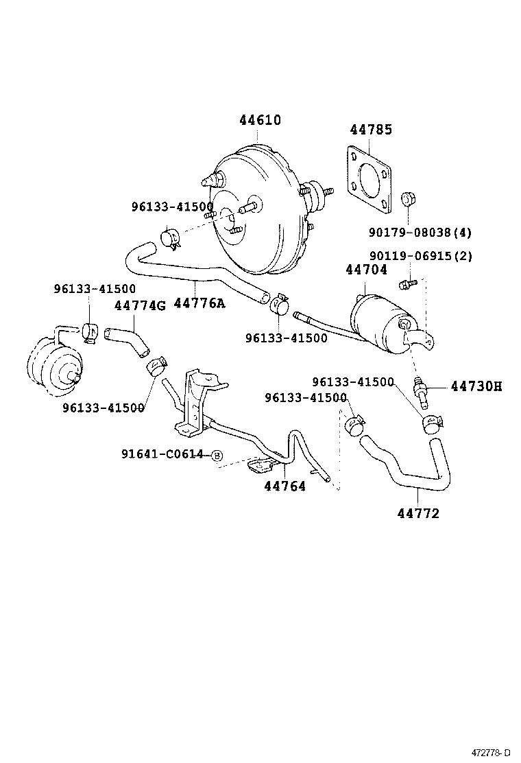 44730-60050 VALVE ASSY, VACUUM CHECK(FOR VACUUM RESERVOIR) product image