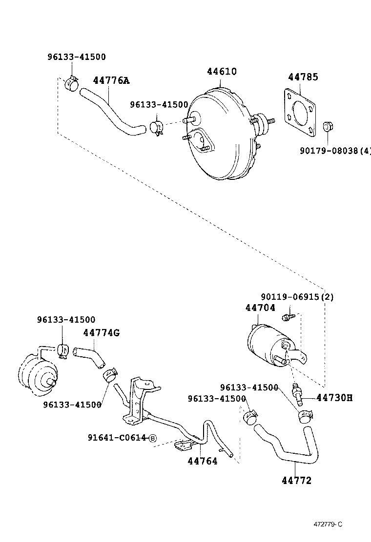 44730-60050 VALVE ASSY, VACUUM CHECK(FOR VACUUM RESERVOIR) product image