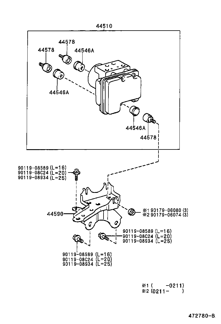 44050-52220 ACTUATOR ASSY, BRAKE product image
