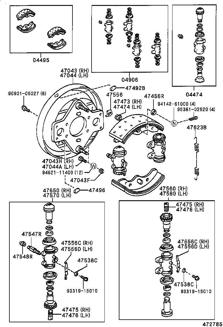 04474-37030 CYLINDER KIT, REAR WHEEL product image