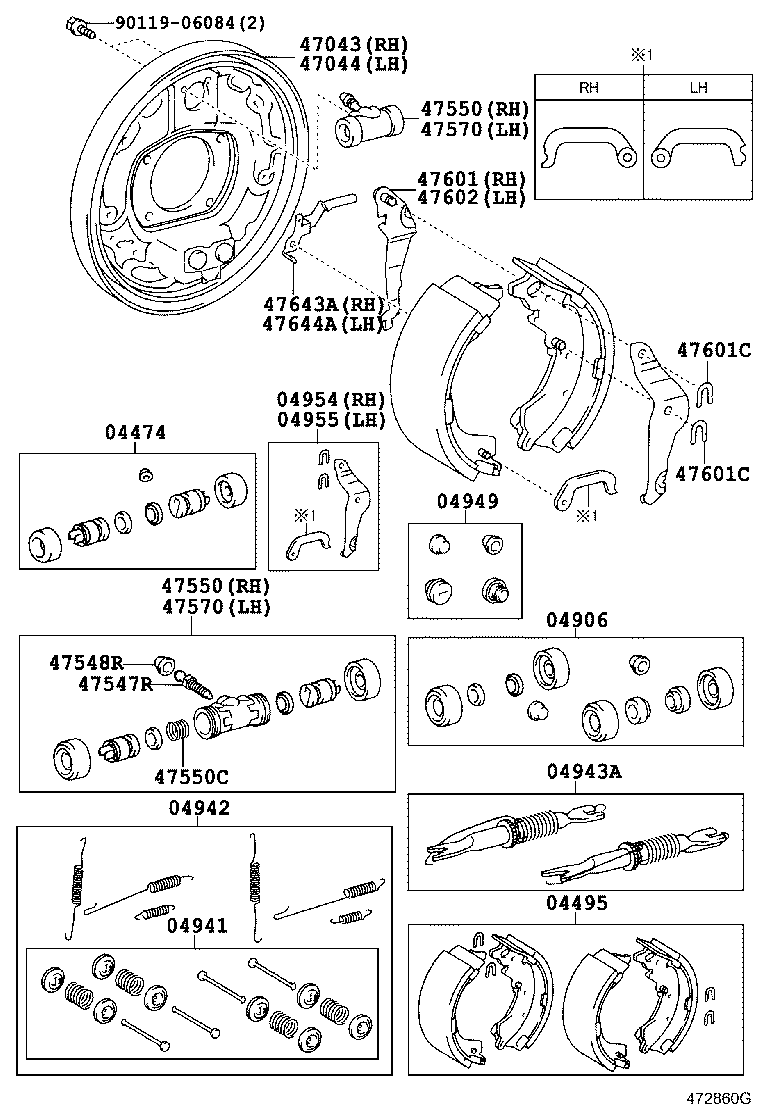47044-28150 PLATE SUB-ASSY, BRAKE BACKING, REAR LH product image